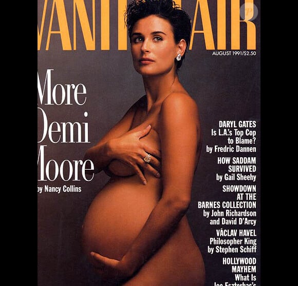 Demi Moore en couverture de Vanity Fair en 1991.