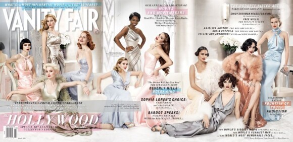 Voici la couverture entière du magazine Vanity Fair pour le mois de mars, shootée par Mario Testino.