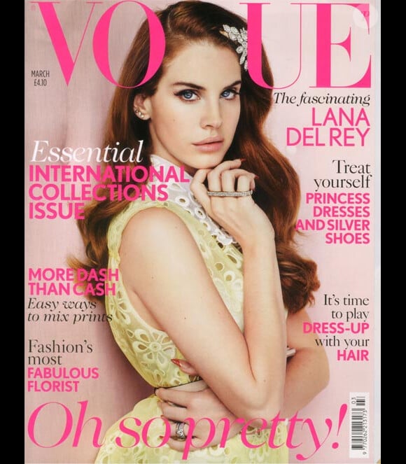 Lana Del Rey en couverture du Vogue Britannique, mars 2012.