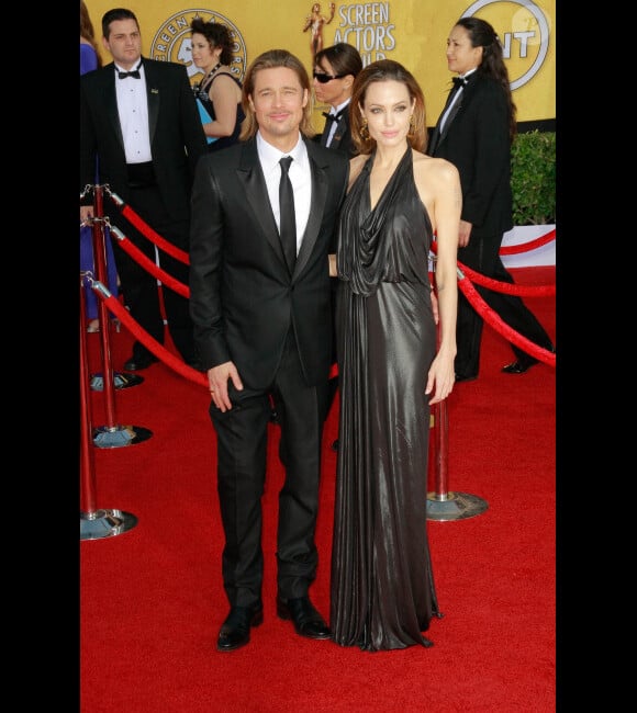 Angelina Jolie et Brad Pitt, en janvier 2012 à Los Angeles.