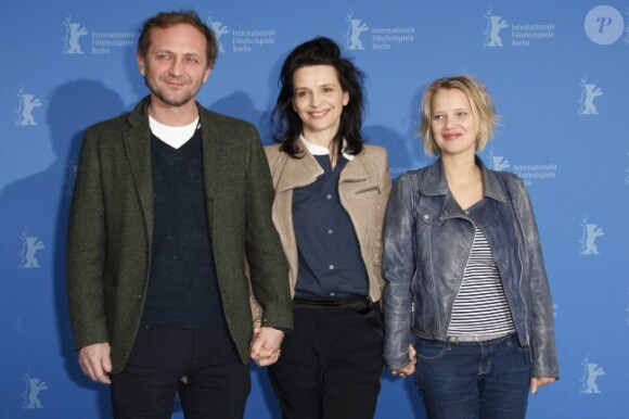 Andrzej Chyra, Juliette Binoche et Joanna Kulig présentent Elles au festival de Berlin, le 10 février 2012.