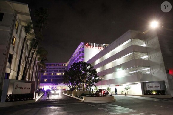 Le Beverly Hilton Hotel où s'est éteinte Whitney Houston, à Los Angeles, le 11 février 2012.