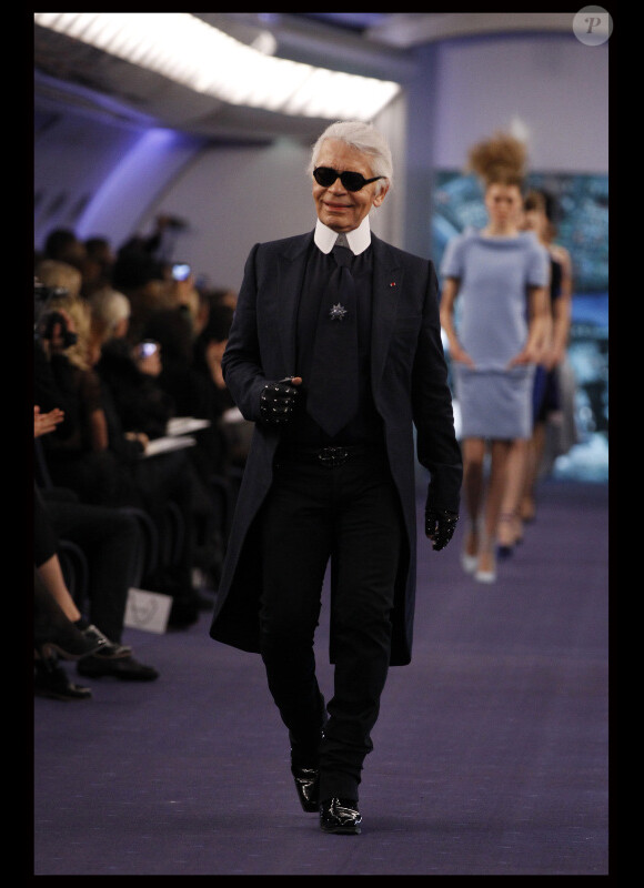 Karl Lagerfeld en janvier 2012 à Paris
