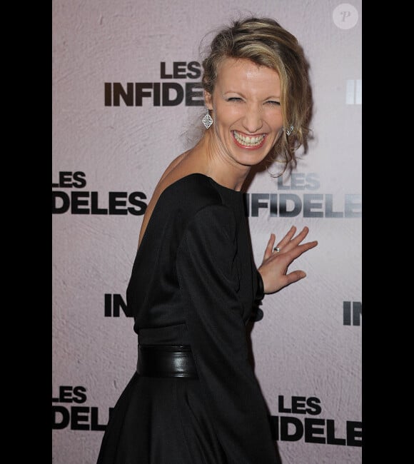 Alexandra Lamy le 14 février 2012 à Paris lors de l'avant-première des Infidèles