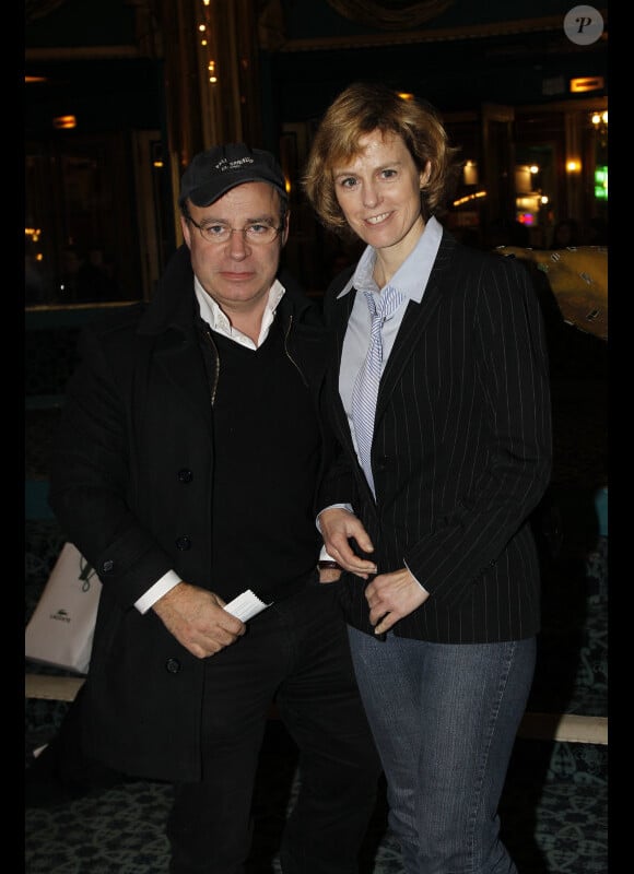 Fabien Lecoeur et Anne Richard lors des représentations exceptionnelles de février du spectacle Formule enrichie avec encore plus de Lutz à l'intérieur aux Folies Bergère à Paris