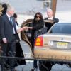 Arrivée de la famille et des amis proches de Whitney Houston le 17 février 2012 au Funerarium de Newark