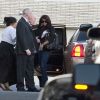 Arrivée de Bobbi Kristina, la fille de Whitney Houston, au Funerarium de Newark le 17 février 2012