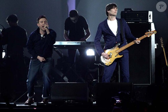 Blur aux Brit Awards, à Londres, le 21 février 2012.