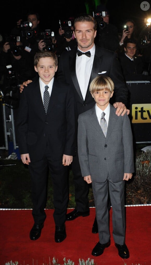 David Beckham et ses fils Brooklyn et Romeo