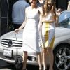 Teri Hatcher, 45 ans, avec sa fille Emerson, 15 ans, lors de leur arrivée à l'hôtel Bel Air de Beverly Hills pour la présentation de la collection Princesse Grace de Monaco de la maison Montblanc, en présence d'Albert et Charlene de Monaco.