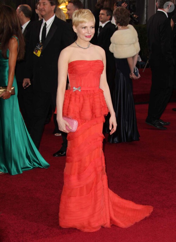 Michelle Williams aux Oscars, à Los Angeles, le 26 février 2012.