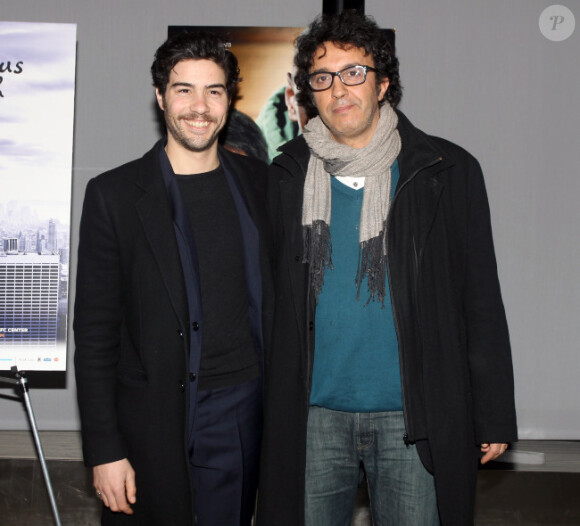 Tahar Rahim et Ismaël Ferroukhi lors de l'ouverture du festival Rendez-vous with French Cinema avec la projection d'Intouchables le 1er mars 2012 à New York