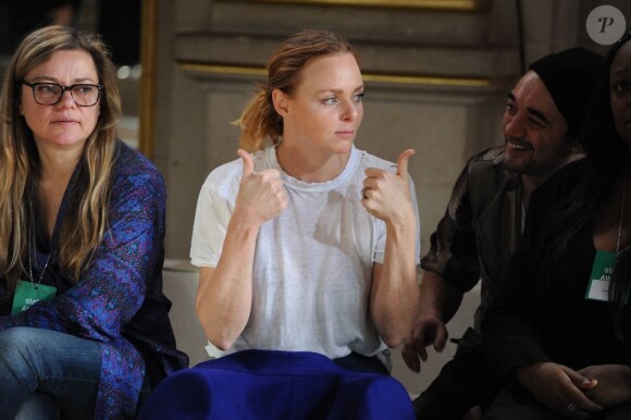 Stella McCartney, enthousiaste lors des répétitions. Paris, le 5 mars 2012.