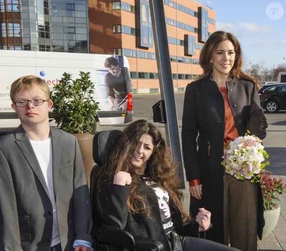Malgré un emploi du temps serré, la princesse Mary de Danemark a pris le temps de quelques rencontres, lors de l'inauguration le 5 mars 2012 de la Conférence européenne de Copenhague sur le Handicap.