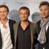 Claude François Junior, Jérémie Renier et Marc François présentent Cloclo à Monaco, le 10 mars 2012.