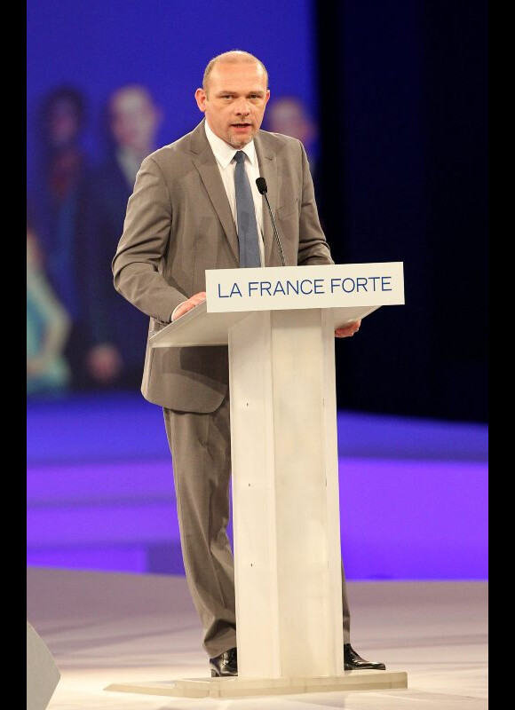 Frédéric Nihous lors du grand meeting de Villepinte de Nicolas Sarkozy le 11 mars 2012