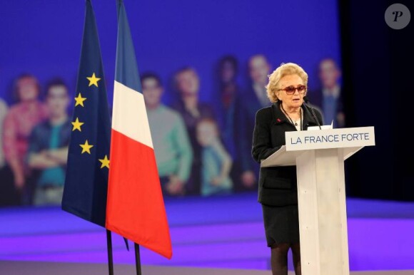Bernadette Chirac lors du grand meeting de Villepinte de Nicolas Sarkozy le 11 mars 2012