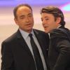 Jean-François Coppé et François Baroin lors du meeting de Nicolas Sarkozy à Villepinte le 11 mars 2012