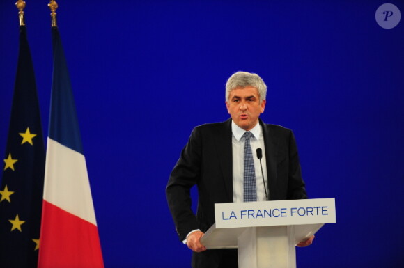 Hervé Morin lors du meeting de Nicolas Sarkozy à Villepinte le 11 mars 2012