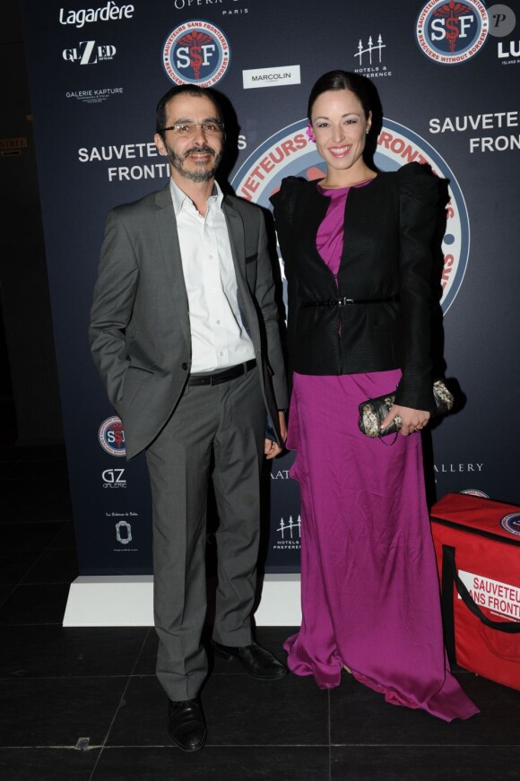 Arié Levy et Natasha St-Pier lors du dîner de gala pour l'association SSF sauveteurs sans frontières, au 1515, le 12 mars 2012