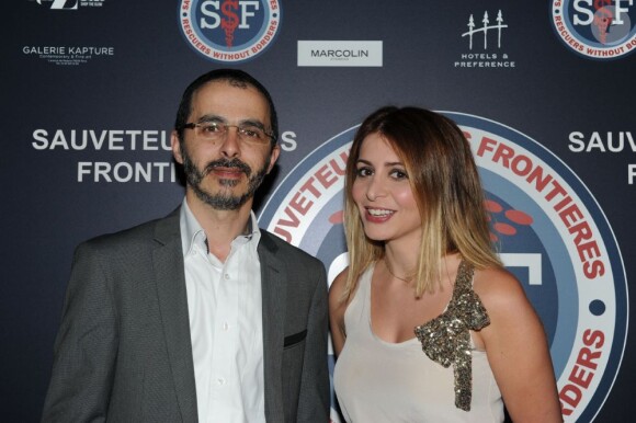 Arié Levy et Julie Zenatti lors du dîner de gala pour l'association SSF sauveteurs sans frontières, au 1515, le 12 mars 2012