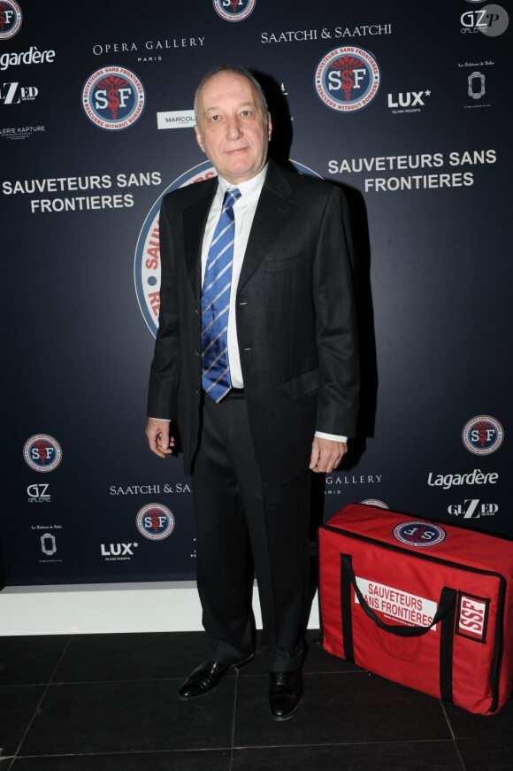 François Berléand lors du dîner de gala pour l'association SSF sauveteurs sans frontières, au 1515, le 12 mars 2012