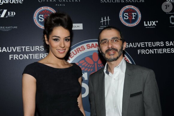 Sofia Essaïdi et Arié Levy lors du dîner de gala pour l'association SSF sauveteurs sans frontières, au 1515, le 12 mars 2012