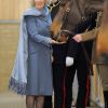 Camilla Parker Bowles en visite le 13 mars 2012 au King's Troop Royal Horse Artillery à Londres, pour la remise de médailles.