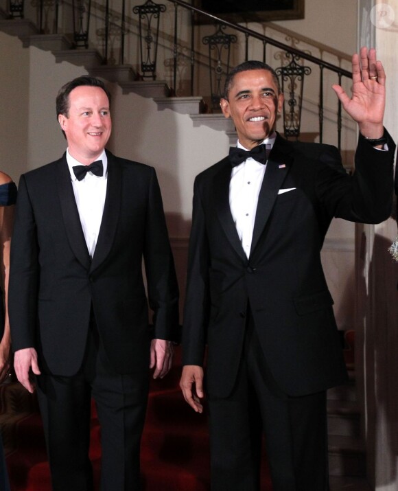 Barack Obama et David Cameron, hommes politiques élégants pour leur dîner d'Etat.