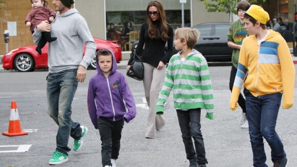 David Beckham et Victoria : Sortie gourmande avec leurs superbes enfants
