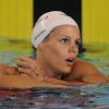 Laure Manaudou le 19 mars 2012 à Dunkerque durant les championnats de France de natation, lors de sa série sur 100m dos