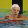 Laure Manaudou le 19 mars 2012 à Dunkerque durant les championnats de France de natation, lors de sa série sur 100m dos