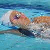 Laure Manaudou le 19 mars 2012 à Dunkerque durant les championnats de France de natation, lors de sa série sur 100m dos