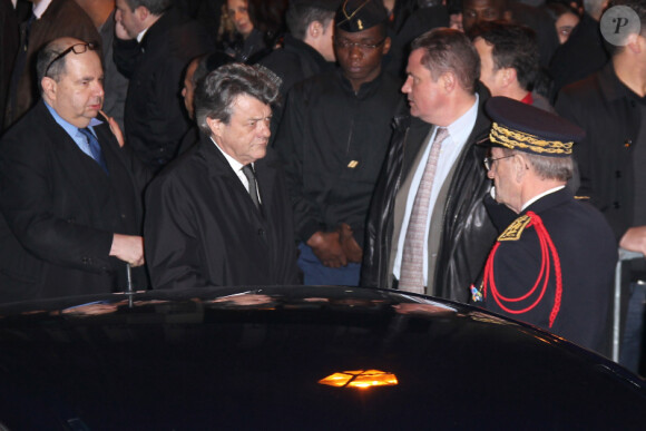 Jean-Louis Borloo le 19 mars 2012 à la synagogue Nazareth de Paris lors d'un hommage rendu aux victimes de la tuerie de Toulouse