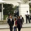 Barack et Michelle Obama en famille se rendent à l'église. Washington le 18 mars 2012