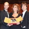 Sophia Loren et ses deux fils à Rome le 12 décembre 2011