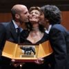 Sophia Loren et ses fils Edoardo et Carlo à Rome le 12 décembre 2011