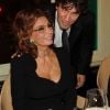 Sophia Loren et son fils Carlo Ponti Jr. à Rome le 12 décembre 2011
