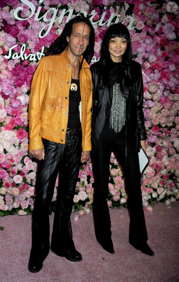 Leandro Perez et Irina Pantaeva lors de la fête pour la sortie de Signorina, nouveau parfum de Ferragamo, le 20 mars 2012 à New York