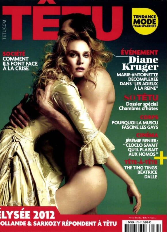 Diane Kruger en couverture du magazine Têtu (avril 2012)