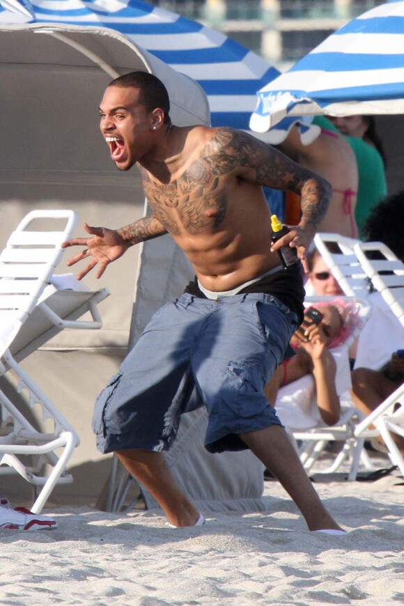 Chris Brown à Miami, le 17 février 2012.