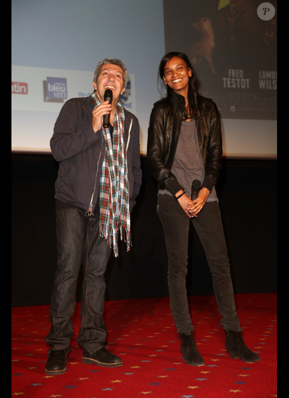 Alain Chabat lors de la présentation du film Sur la piste du Marsupilami au festival du film de Boulogne le 25 mars 2012