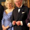Dîner officiel au palais d'Amalienborg, à Copenhague, donné le 26 mars 2012 par la reine Margrethe II de Danemark en l'honneur du prince Charles et de Camilla Parker Bowles.
