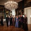 Dîner officiel au palais d'Amalienborg, à Copenhague, donné le 26 mars 2012 par la reine Margrethe II de Danemark en l'honneur du prince Charles et de Camilla Parker Bowles.