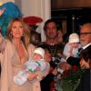 Céline Dion, René Angélil et leurs enfants à Las Vegas, le 16 février 2011.
