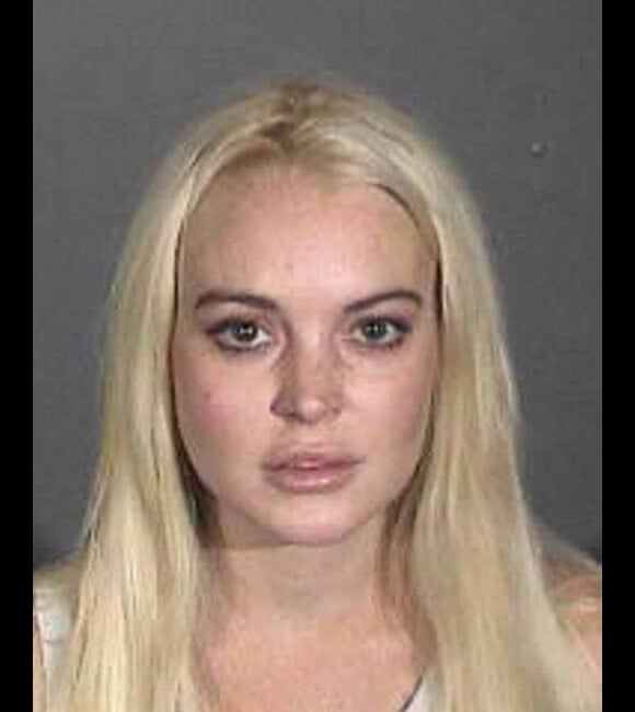 Le mugshot de Lindsay Lohan, en octobre 2011 à Los Angeles.