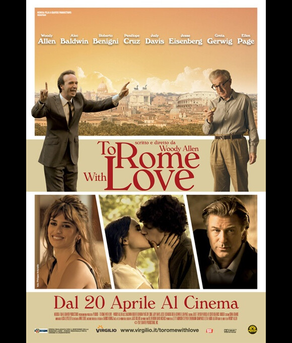 L'affiche de To Rome with Love, en salles le 4 juillet.