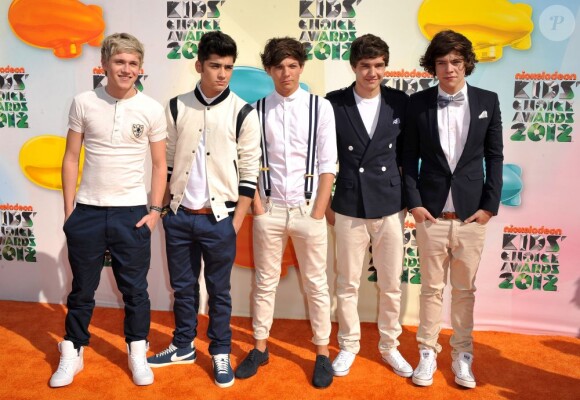 Le groupe One Direction aux Kid's Choice Awards, Los Angeles, le 31 mars 2012