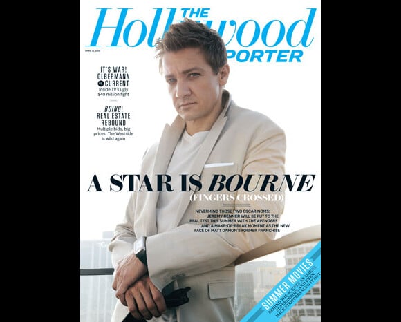 Jeremy Renner en couverture du Hollywood Reporter - 13 avril 2012