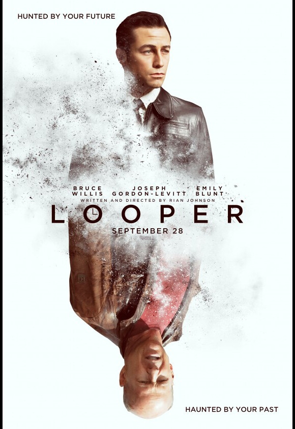 Joseph Gordon-Levitt et Bruce Willis dans Looper.